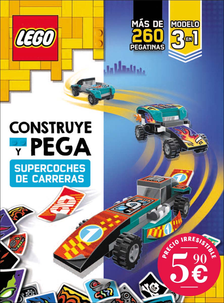 Lego.Construye y pega supercoches de carreras 1