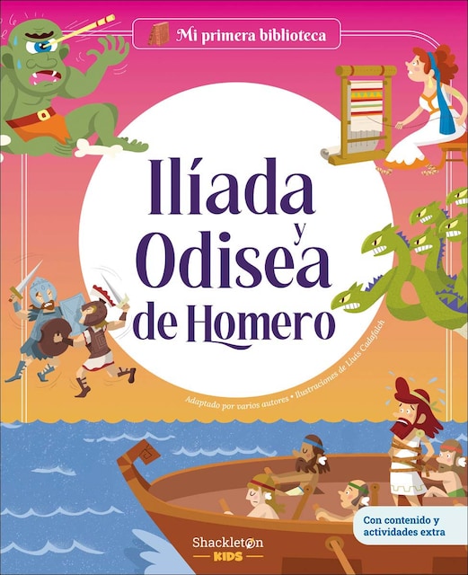 Ilíada y Odisea de Homero: Libro infantil con juegos y actividades extra | Los grandes clásicos de la historia de la literatura, converti  (Tapa dura)