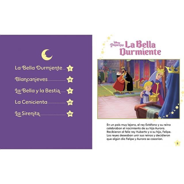 5 cuentos de princesas para irse a la cama (Cuentos Disney): Incluye tips y consejos para aprender a dormir bien (Capa dura) 3