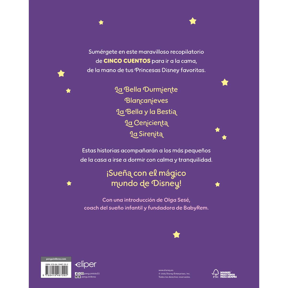 5 cuentos de princesas para irse a la cama (Cuentos Disney): Incluye tips y consejos para aprender a dormir bien (Capa dura) 5