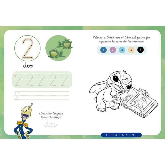 Escribo con Stitch. Colorea con los números (Disney. Primeros aprendizajes): Con números y figuras para reseguir (Capa mole) 2