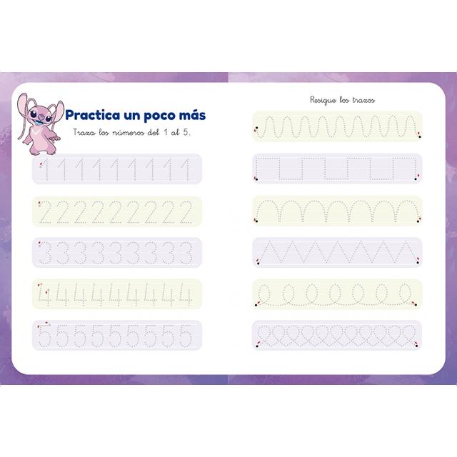 Escribo con Stitch. Colorea con los números (Disney. Primeros aprendizajes): Con números y figuras para reseguir (Capa mole) 3