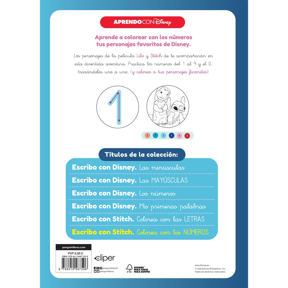 Escribo con Stitch. Colorea con los números (Disney. Primeros aprendizajes): Con números y figuras para reseguir (Capa mole) 5