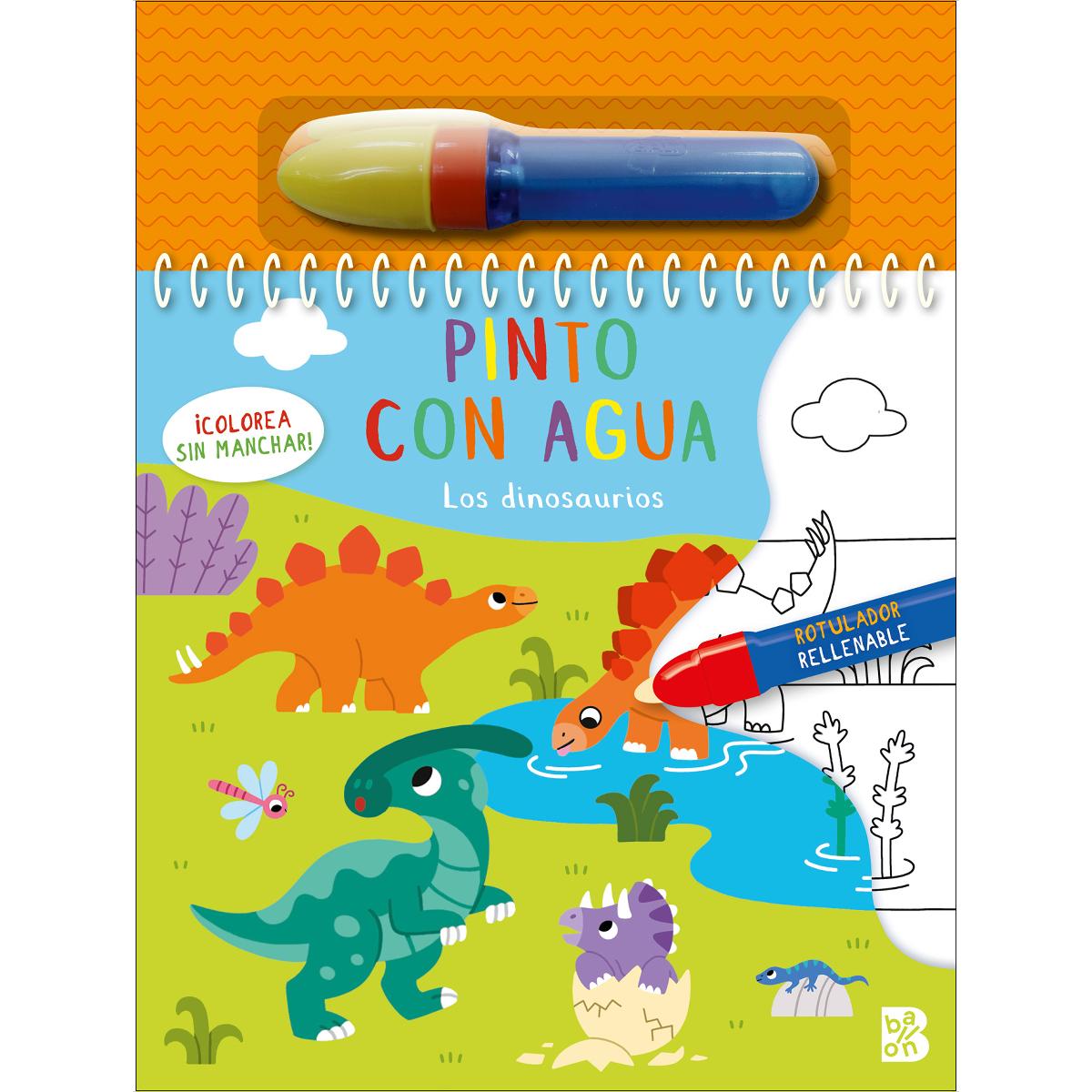 PINTO CON AGUA-LOS DINOSAURIOS (Capa dura) 1