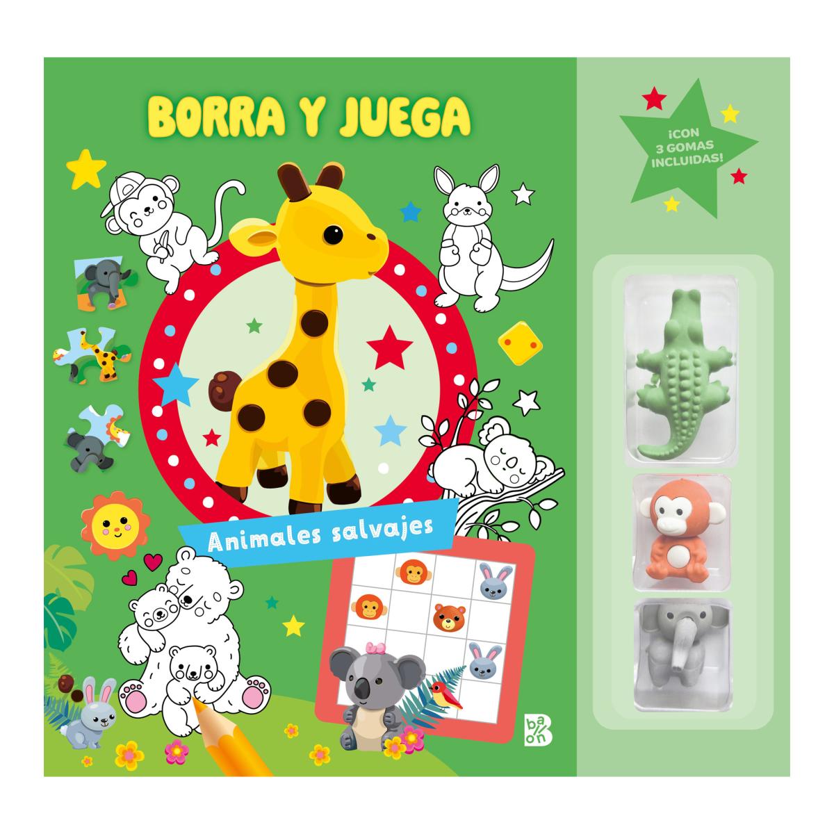 BORRA Y JUEGA - ANIMALES SALVAJES (Capa mole) 1