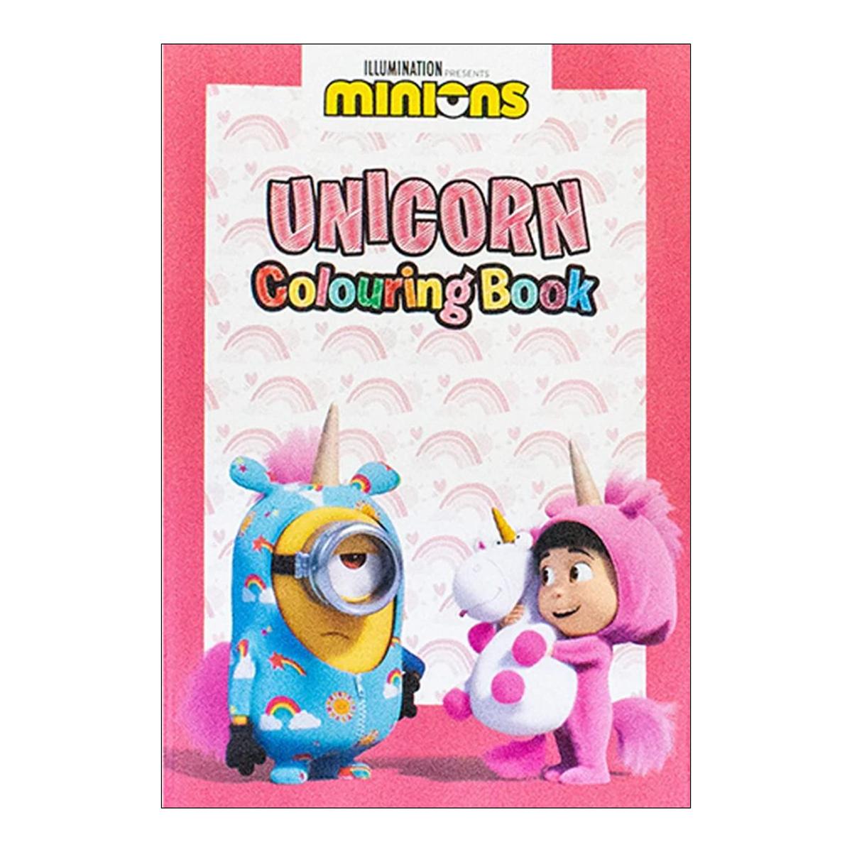 Minions unicorn colouring book 1