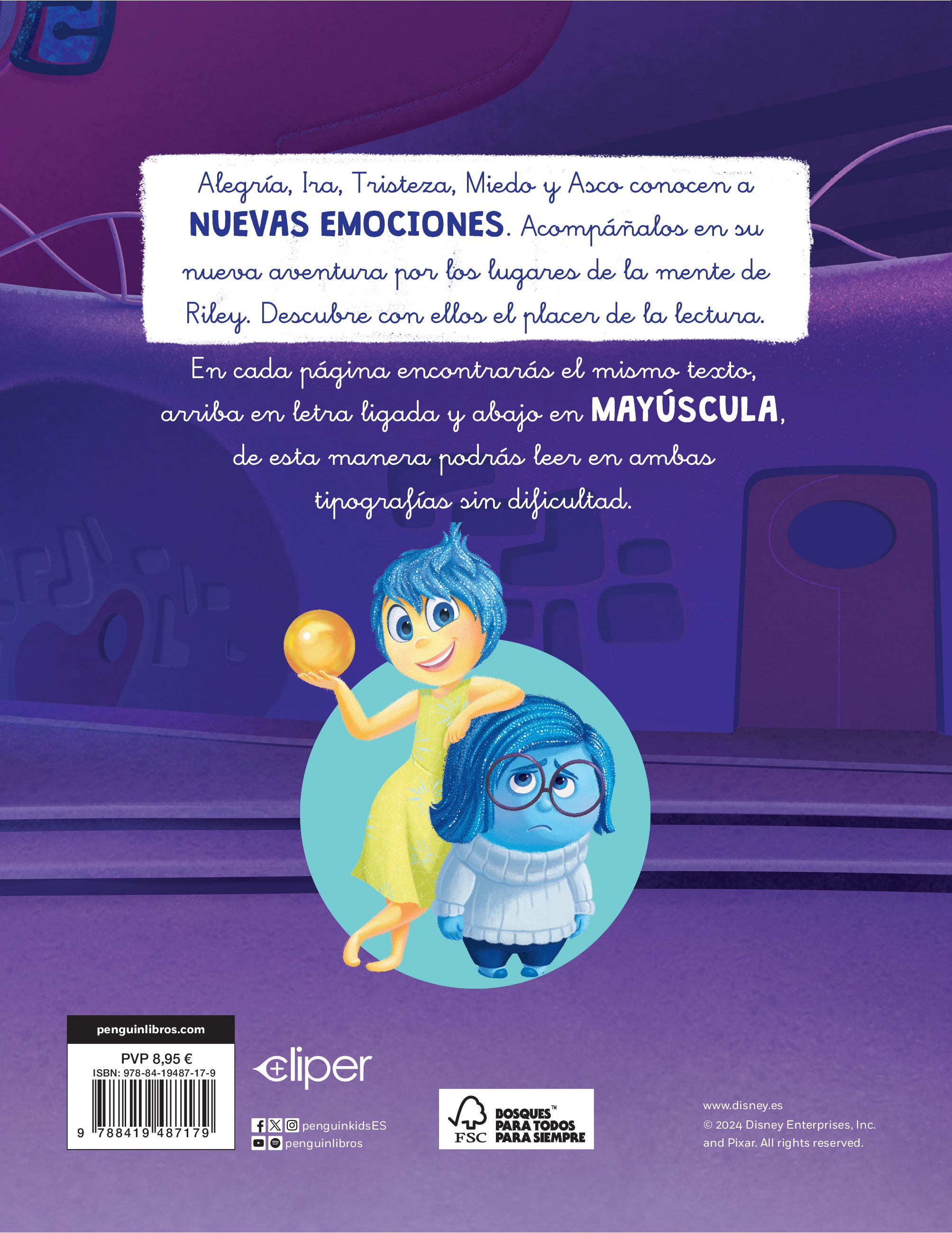 Inside Out 2. Ya leo solo (Disney. Lectoescritura): Con textos en letra ligada y mayúscula (Capa mole) 2