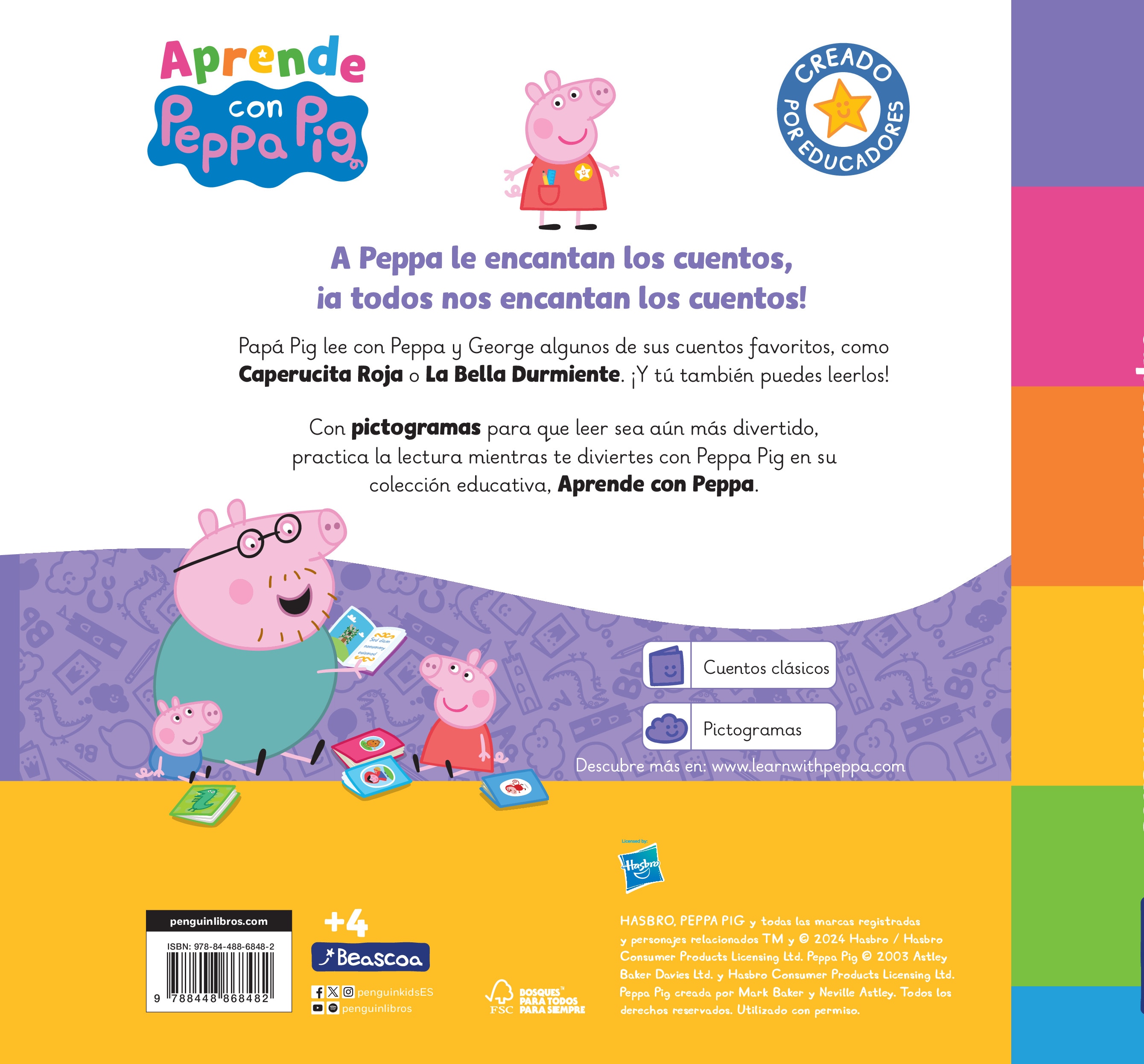 Peppa Pig. Lectoescritura - Aprende con Peppa. Caperucita y La bella durmiente: Dos cuentos con pictogramas para aprender a leer (Capa dura) 2