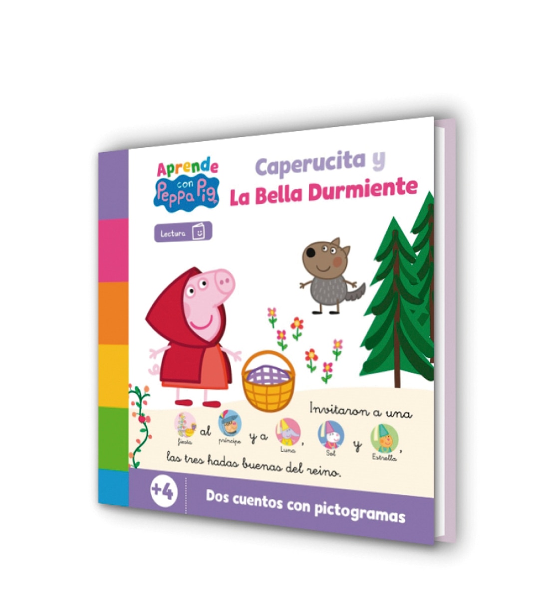 Peppa Pig. Lectoescritura - Aprende con Peppa. Caperucita y La bella durmiente: Dos cuentos con pictogramas para aprender a leer (Capa dura) 4