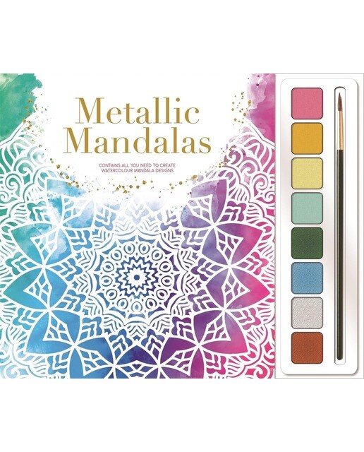 Metallic mandalas (mind spa watercolours) 1