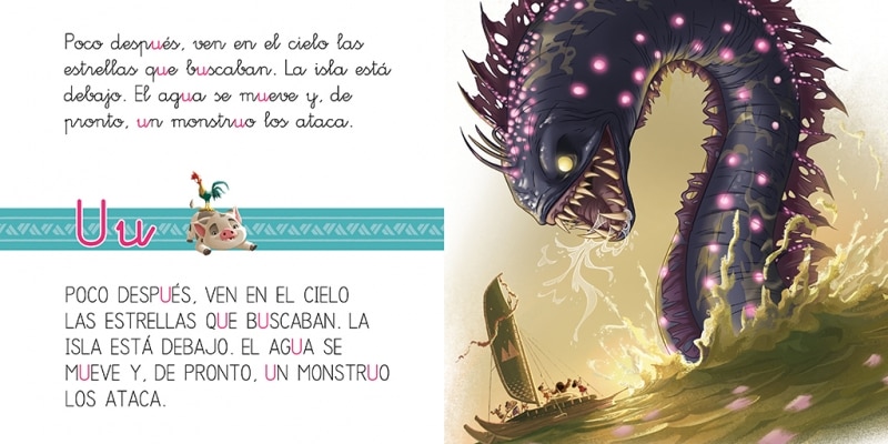Vaiana 2. Leo con Disney (Nivel 1+) (Disney. Lectoescritura): Un cuento para cada letra: a, e, i, o, u, p, m, l, s (Capa mole) 4