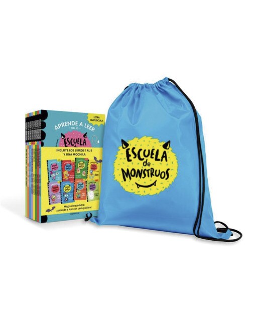 Aprender a leer en la Escuela de Monstruos - Pack con los libros 1-8 (¡incluye un regalo!): En letra MAYÚSCULA libros para niños a parti (Capa mole) 1