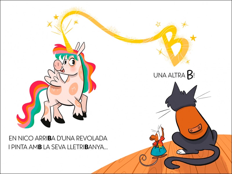 L'unicorn de les lletres 3 - Mil llibres, una biblioteca i un perill per a la rateta Berta: Aprèn a llegir amb MAJÚSCULES a partir dels  (Capa mole) 5