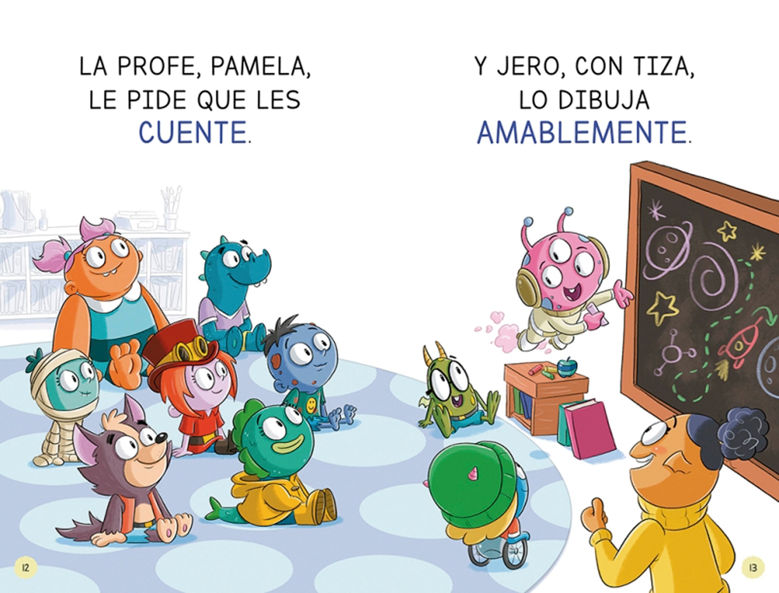 Aprender a leer en la Escuela de Monstruos 17 - Diferentes pero iguales: En letra MAYÚSCULA (libros para niños a partir de 5 años) (Capa mole) 5