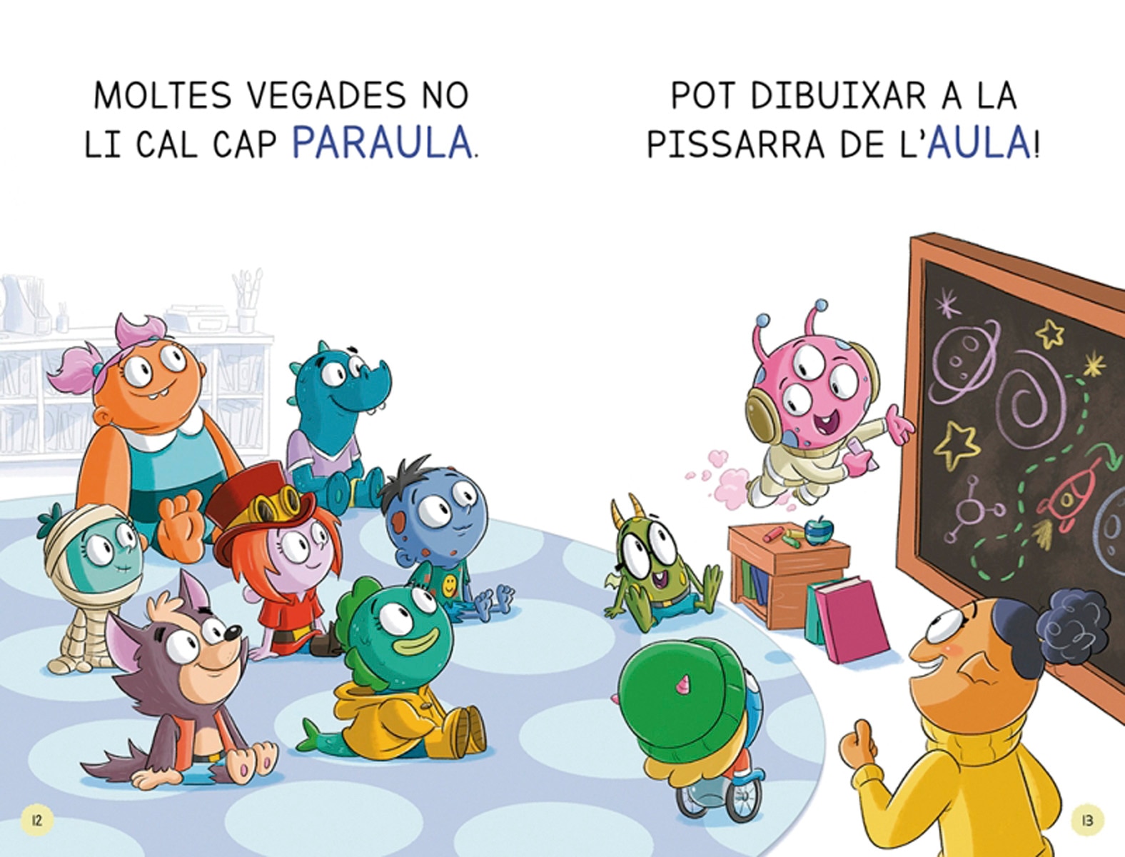 Aprendre a llegir a l'Escola de Monstres 17 - Diferents però iguals: Amb lletra MAJÚSCULA (llibres per a nens a partir de 5 anys) (Capa mole) 4