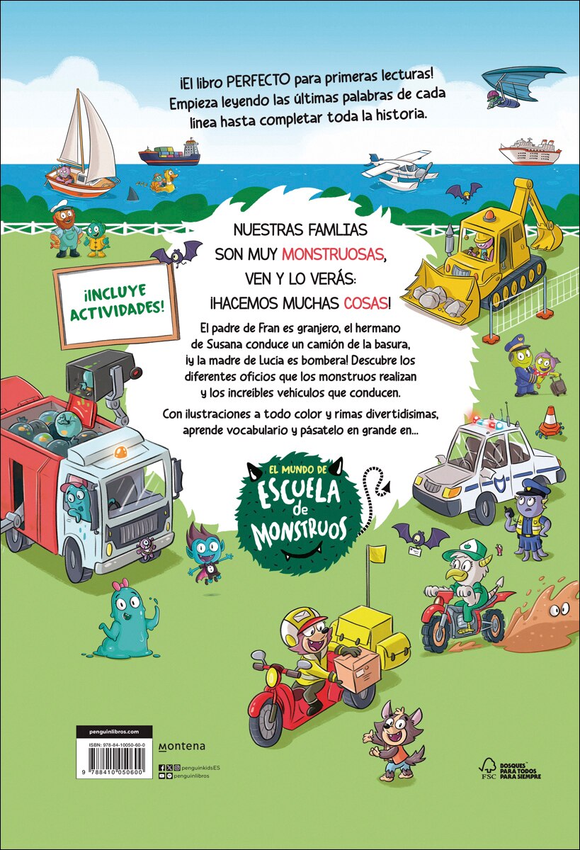 El Mundo de Escuela de Monstruos 1 - Ruedas, vías y travesuras: Aprende nuevas palabras en estos escenarios monstruosamente divertidos (Capa dura) 2