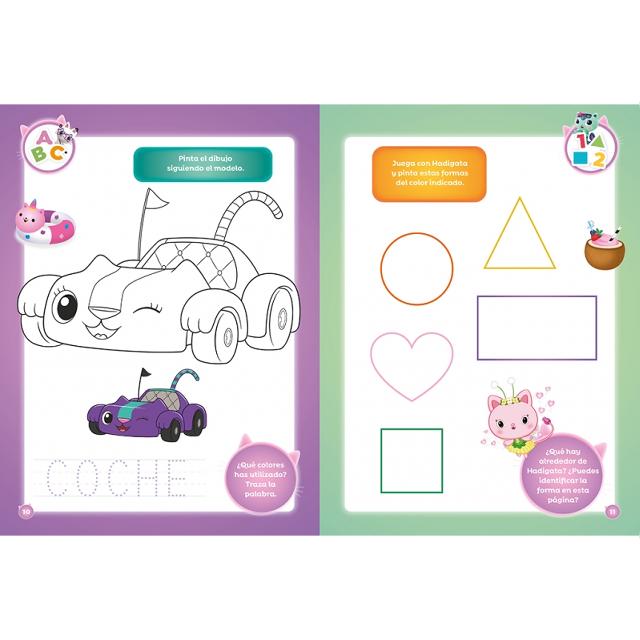 La casa de muñecas de Gabby. Cuaderno de vacaciones - 4 años: Escritura · Formas y números · Comprensión lectora · Explorar el mundo (Capa mole) 2
