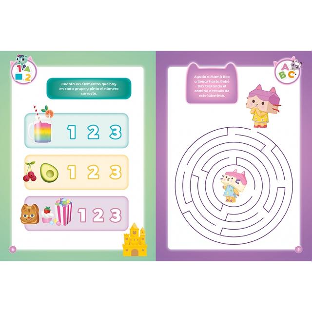 La casa de muñecas de Gabby. Cuaderno de vacaciones - 4 años: Escritura · Formas y números · Comprensión lectora · Explorar el mundo (Capa mole) 4