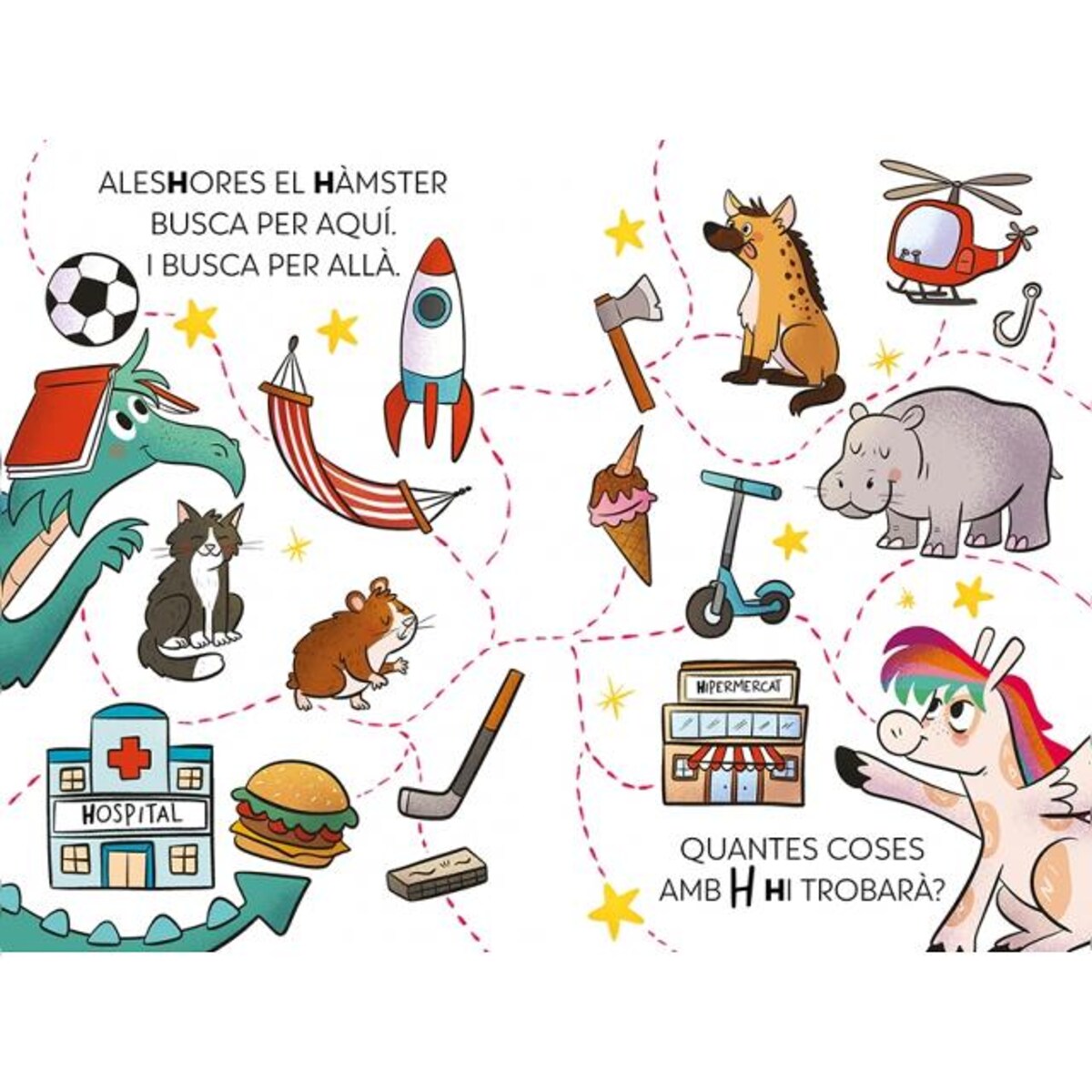 L'unicorn de les lletres 5 - Un hàmster que vol menjar i a la Lluna s'ha d'enfilar (Capa mole) 4
