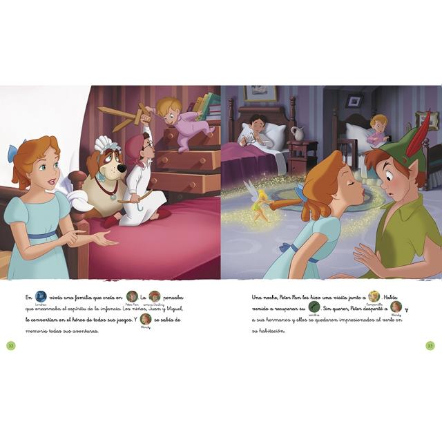 Historias Disney con pictogramas que leerás en 5 minutos (Cuentos Disney): Peter Pan · Robin Hood · El rey león · Los aristogatos (Capa dura) 2