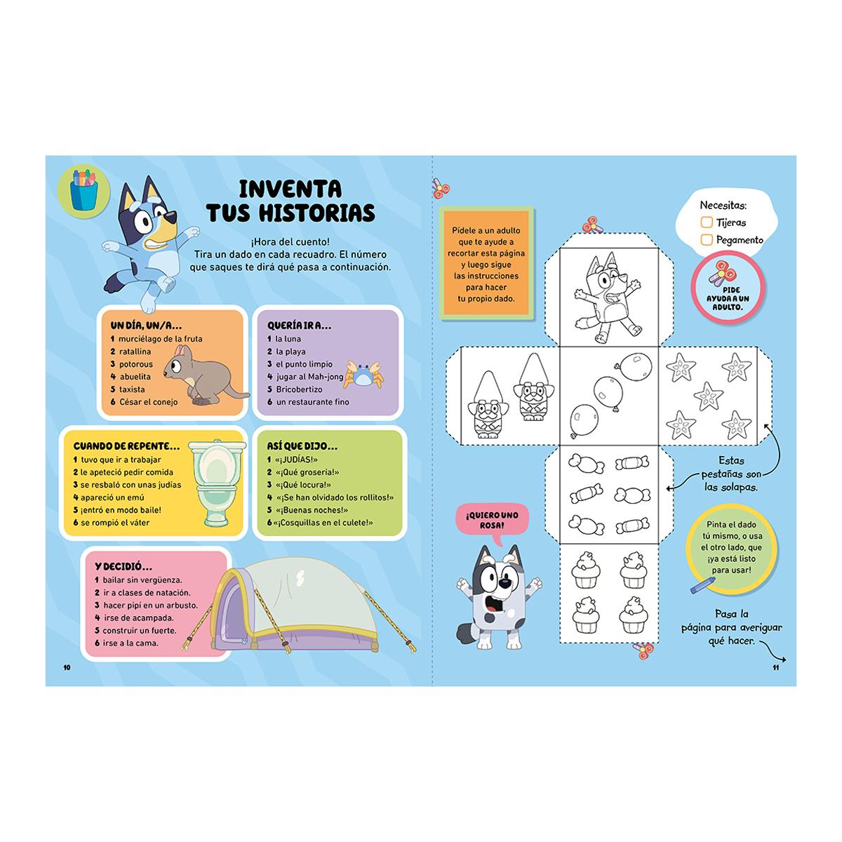 Bluey. Cuaderno de vacaciones - ¡Bien, a jugar! (5-6 años): Observa · Juega · Imagina · Crea (Capa mole) 4