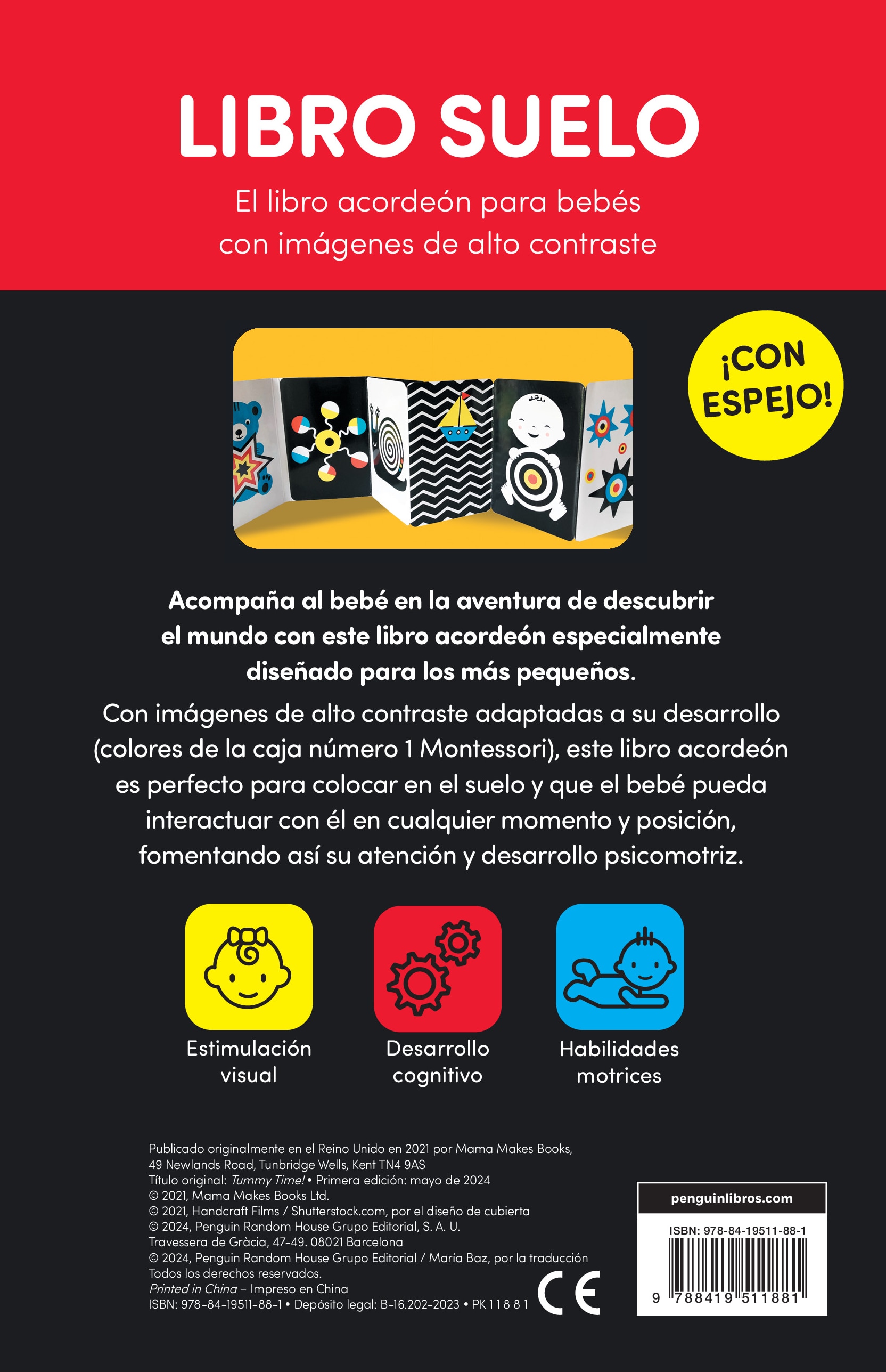 Libro suelo: El libro acordeón para desarrollar la mente del bebé 2