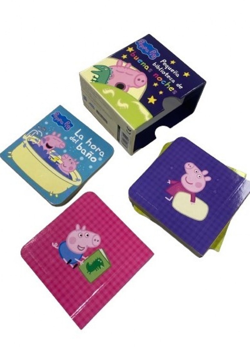 Peppa Pig. Libro juguete - Pequeña biblioteca de buenas noches: La hora del cuento - La hora de soñar - La hora del baño - La hora de dormir 3