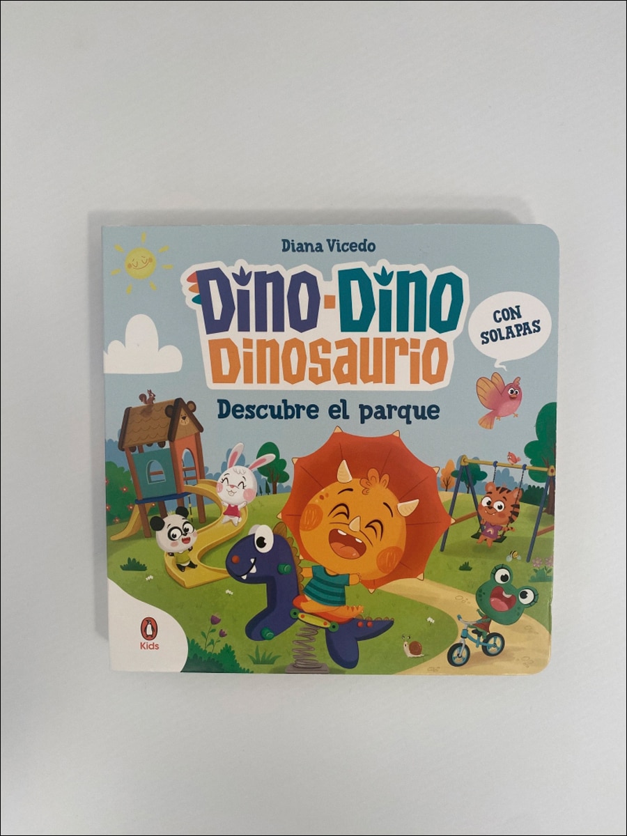 Dino-Dino descubre el parque (Dino-Dino Dinosaurio): Libro de cartón con solapas para niños y niñas de 0 a 3 años (Capa dura) 4