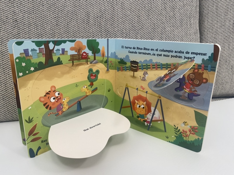 Dino-Dino descubre el parque (Dino-Dino Dinosaurio): Libro de cartón con solapas para niños y niñas de 0 a 3 años (Capa dura) 5