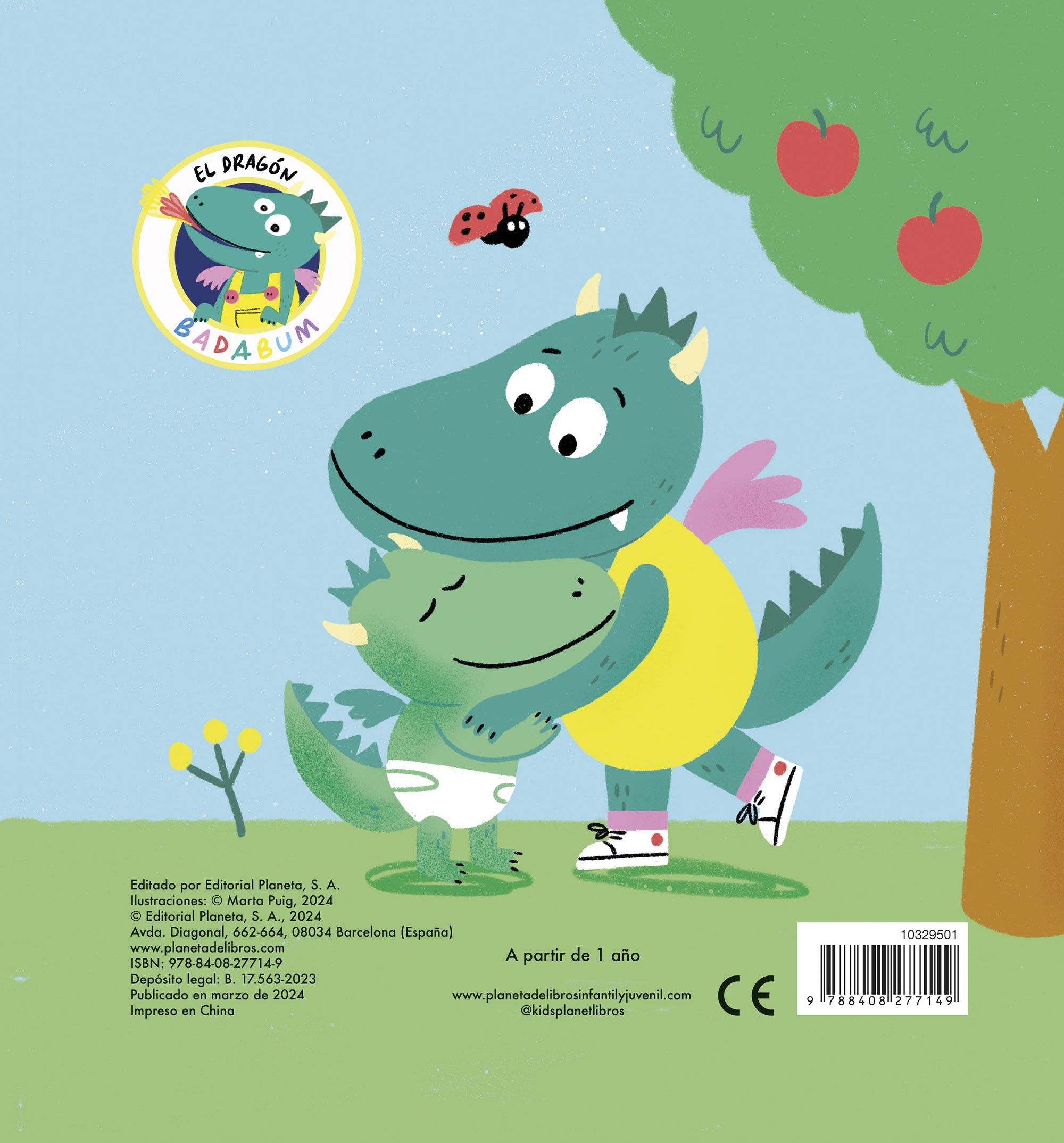 BADABUM. El dragoncito juega al escondite. Libro con solapas de tela 2