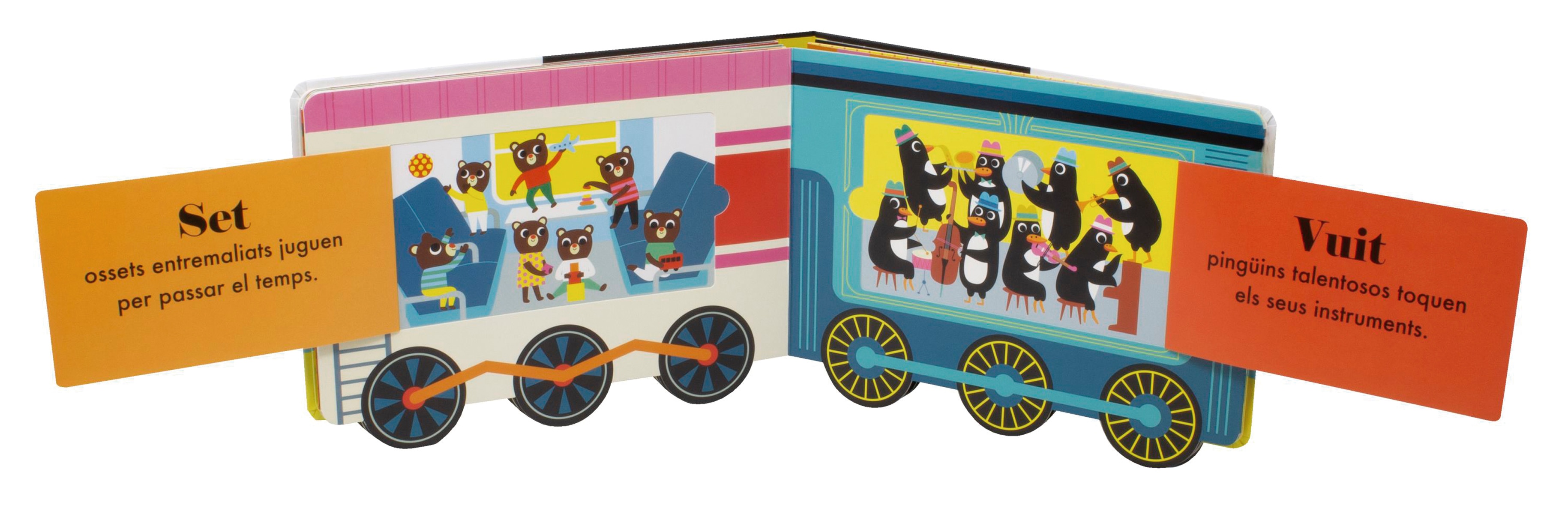 Puja al tren dels números! Llibre desplegable amb solapes 5