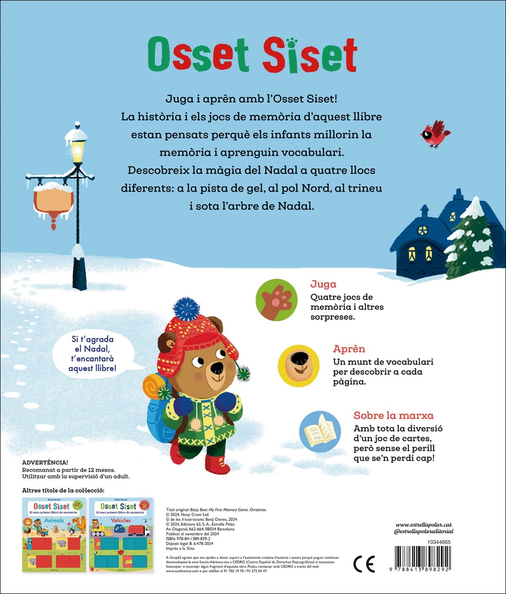 Osset Siset. El meu primer llibre de memòria. Nadal 2