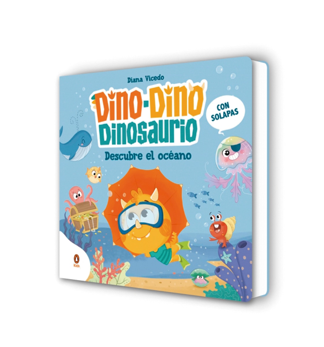 Imagem 0 de Dino-Dino descubre el océano (Dino-Dino Dinosaurio 5): Libro de cartón con solapas para niños y niñas de 0 a 3 años