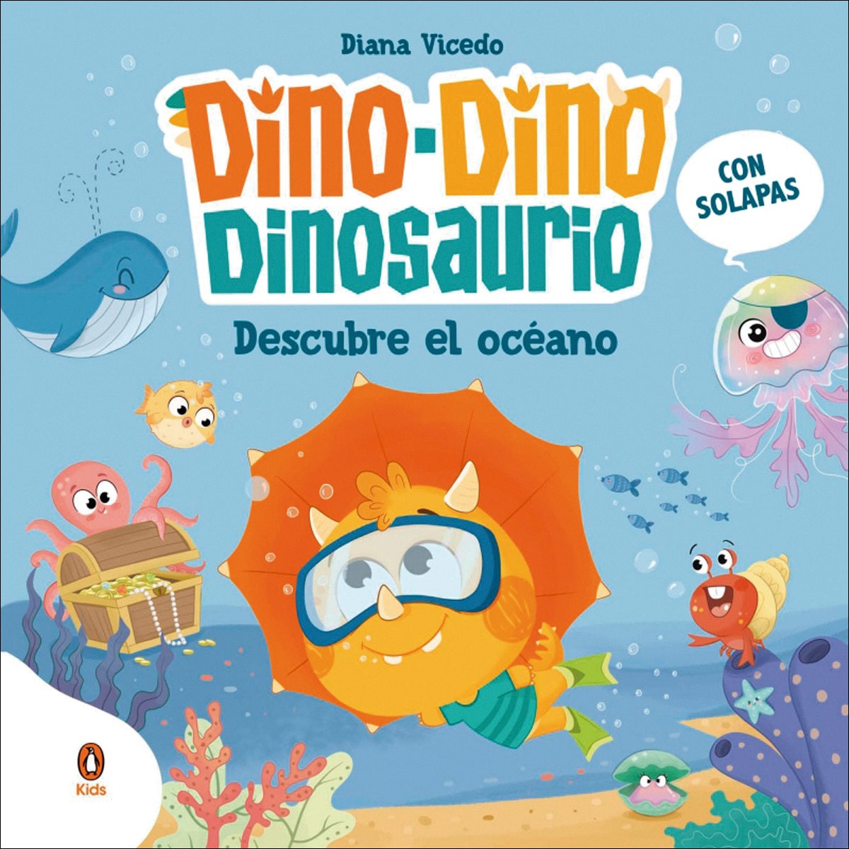 Dino-Dino descubre el océano (Dino-Dino Dinosaurio 5): Libro de cartón con solapas para niños y niñas de 0 a 3 años 2
