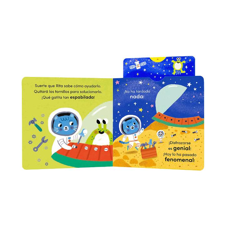 Gatita Rita. ¡Soy astronauta!: Un cuento animado con pestañas para estirar 3