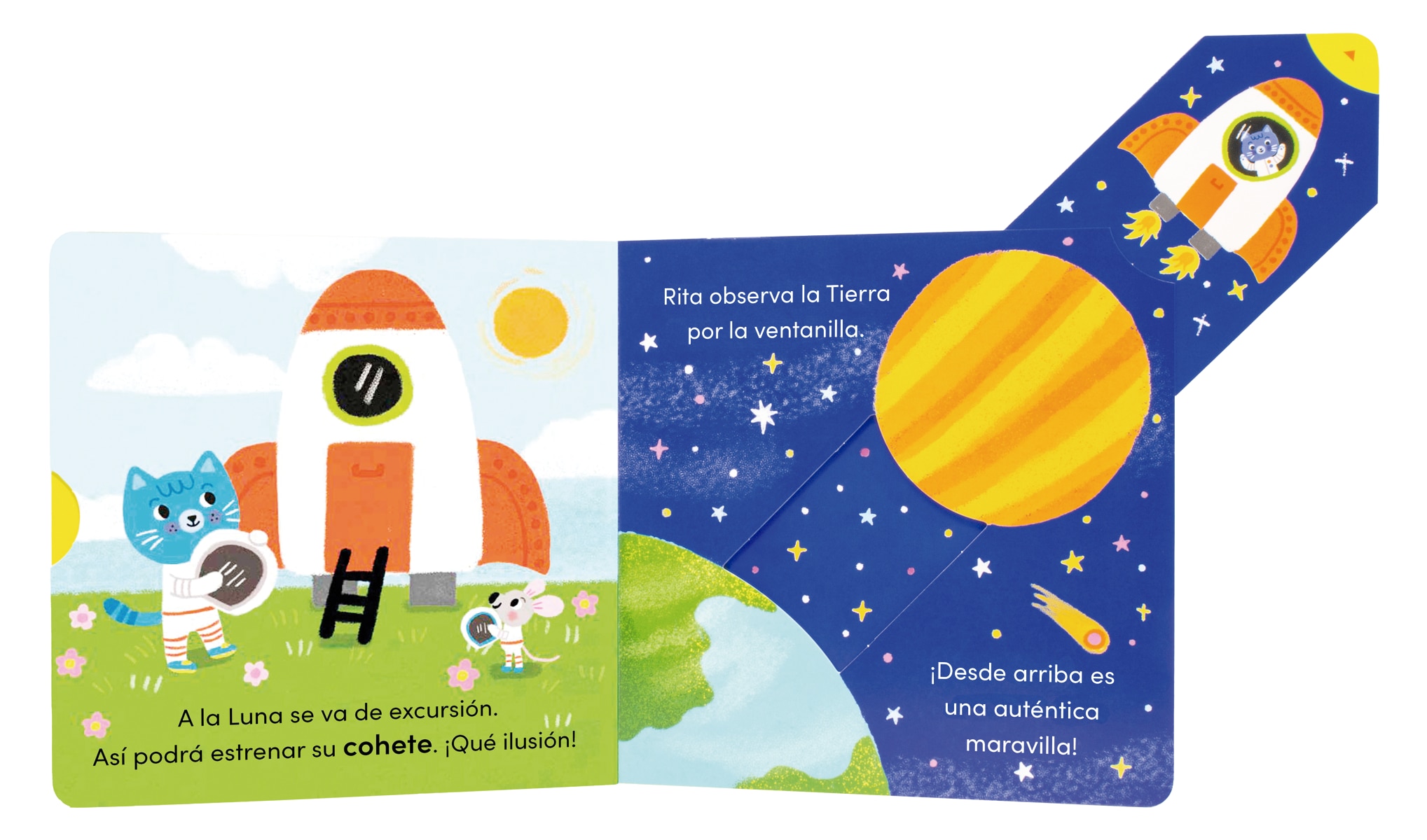 Gatita Rita. ¡Soy astronauta!: Un cuento animado con pestañas para estirar 4