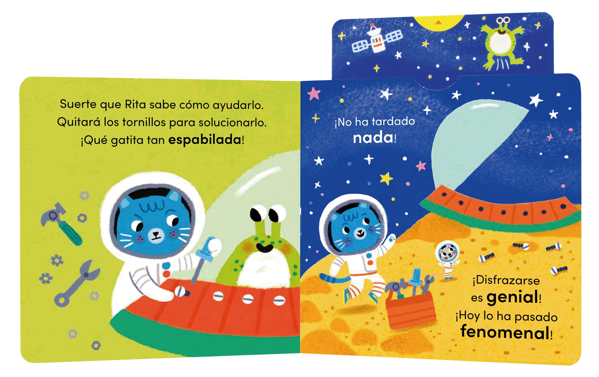 Gatita Rita. ¡Soy astronauta!: Un cuento animado con pestañas para estirar 5