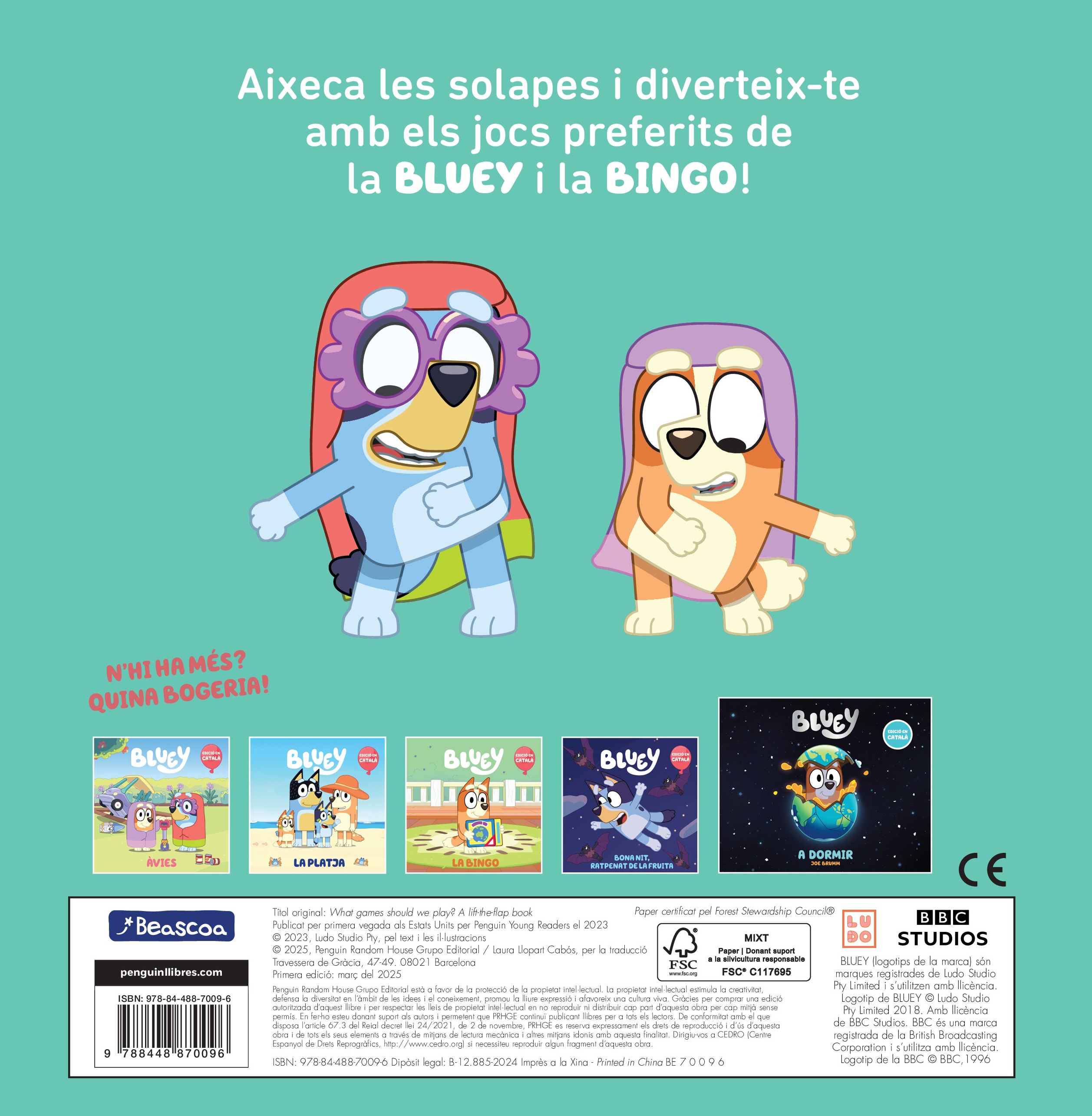 Bluey. Llibre de cartró amb solapes - A què juguem? 2