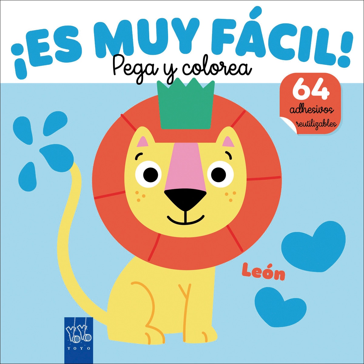 ¡Es muy fácil! Pega y colorea. León (Capa mole) 1