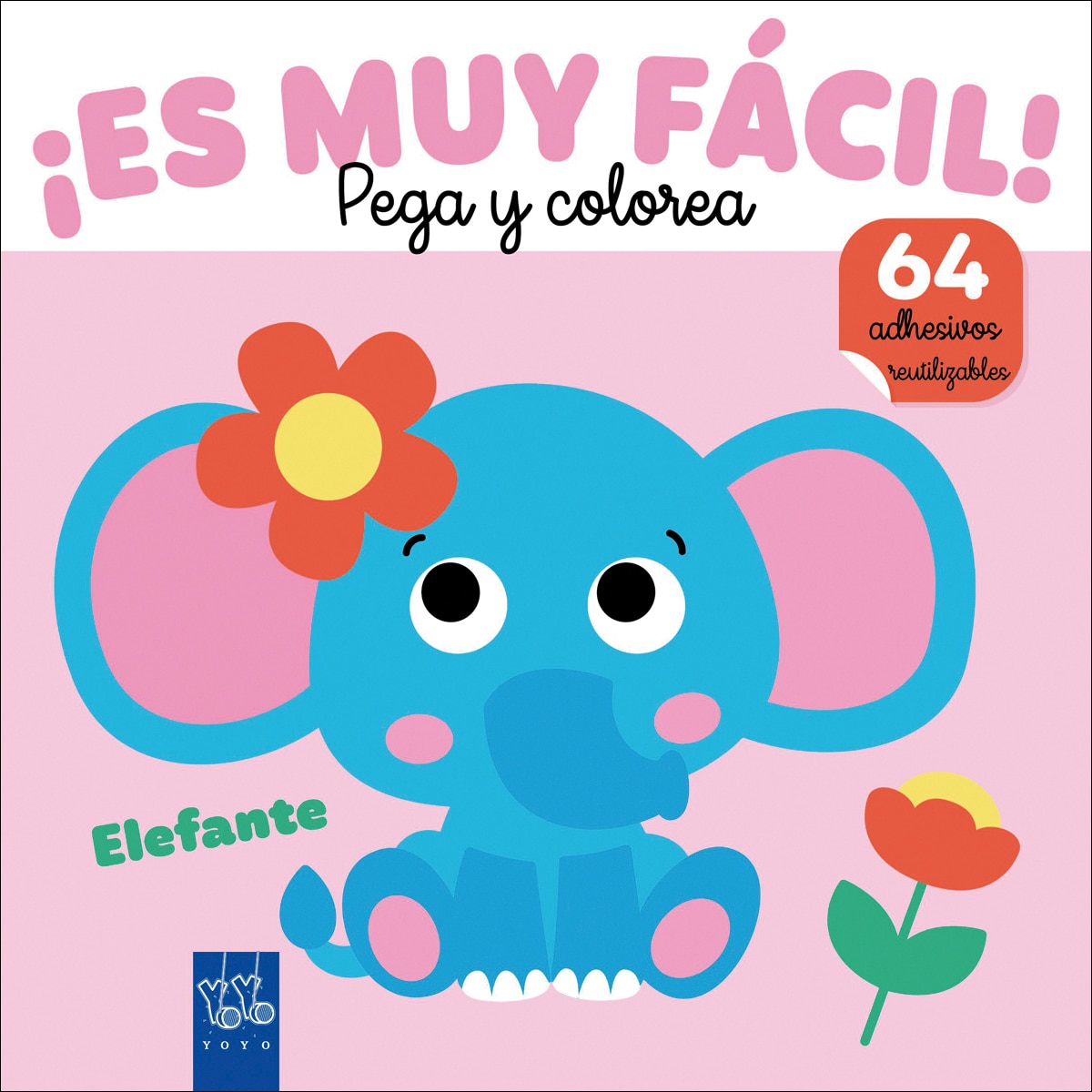 ¡Es muy fácil! Pega y colorea. Elefante (Capa mole) 1