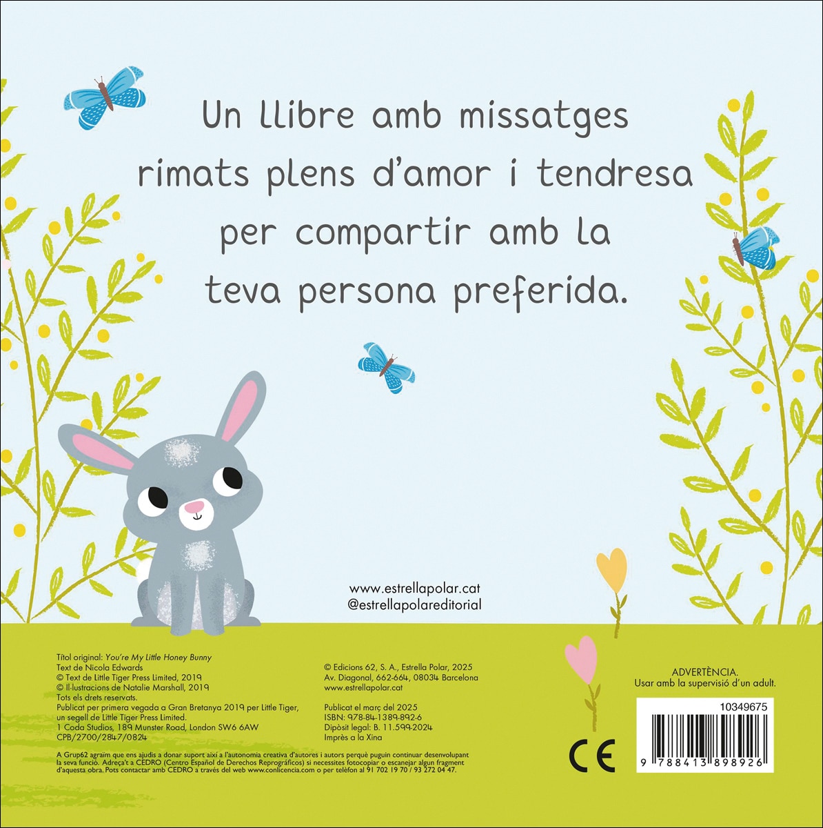 T'estimo, conillet! Llibre de cartró amb troquells 2