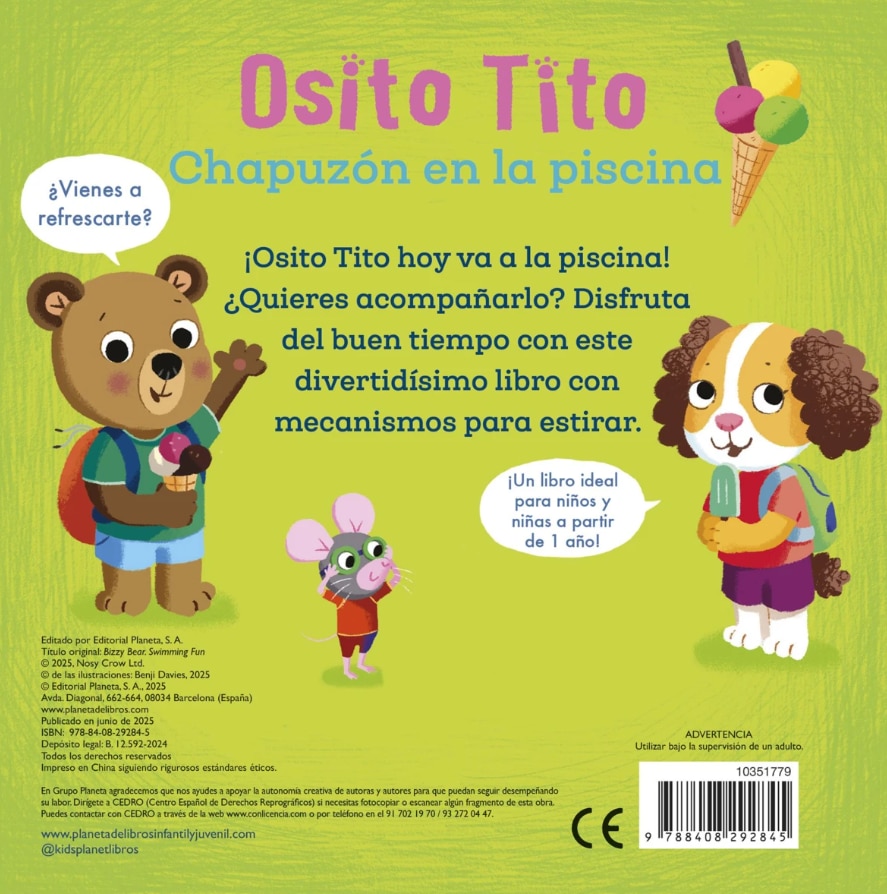 Osito Tito. Chapuzón en la piscina 3