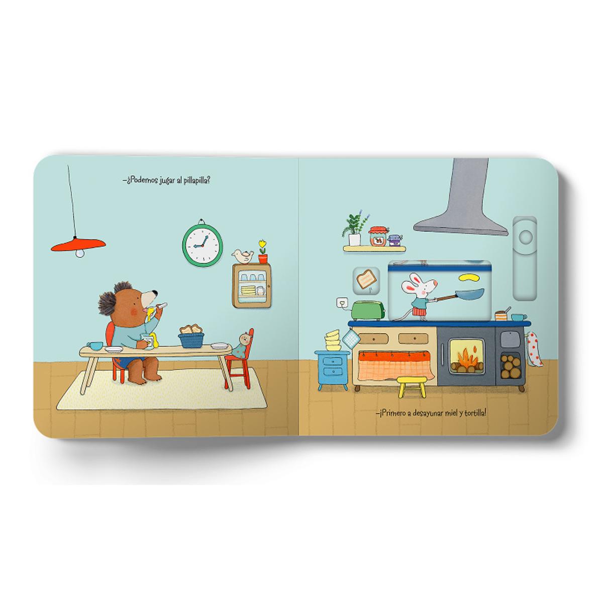Rita y Sr. Oso - ¡Buenos días! (Pequeñas manitas): Libro con mecanismos para deslizar, girar y soñar 2
