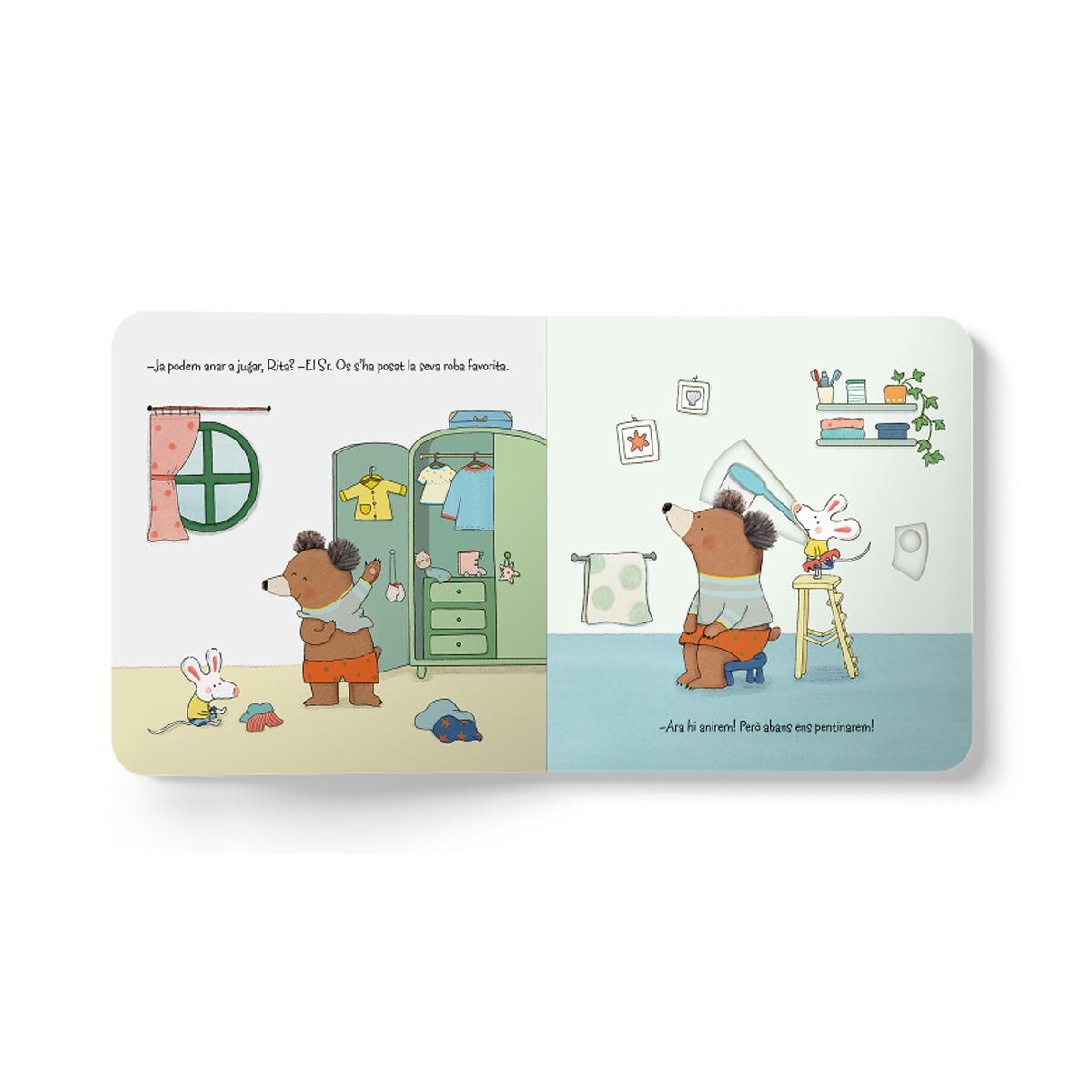 La Rita i el Sr. Os - Bon dia! (Mans petitones): Llibre amb mecanismes per lliscar, girar i somiar 4