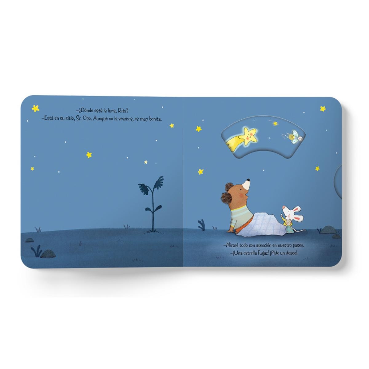 Rita y Sr. Oso - ¡Buenas noches! (Pequeñas manitas): Libro con mecanismos para deslizar, girar y soñar 2