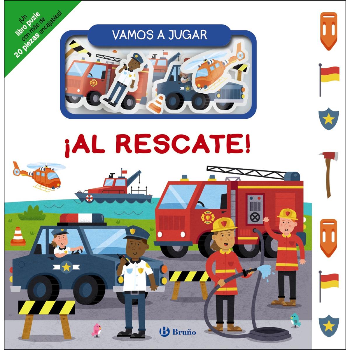 Vamos a jugar. ¡Al rescate!: ¡Un libro puzle con más de 20 piezas encajables! (Capa dura) 1
