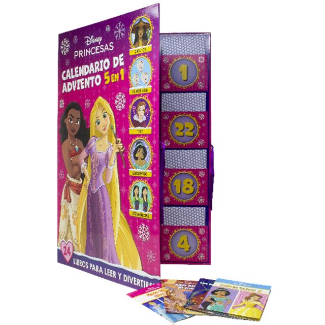 Princesas. Calendario de Adviento 5 en 1: 24 libros para leer y divertirse 2