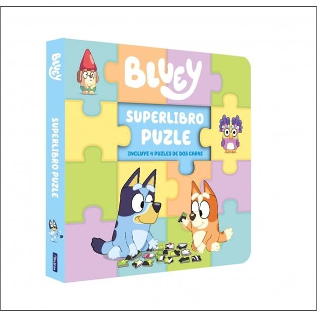 Imagen 0 de Bluey. Libro juguete - Superlibro puzzle. 4 puzles de dos caras para leer y jugar (Tapa dura)