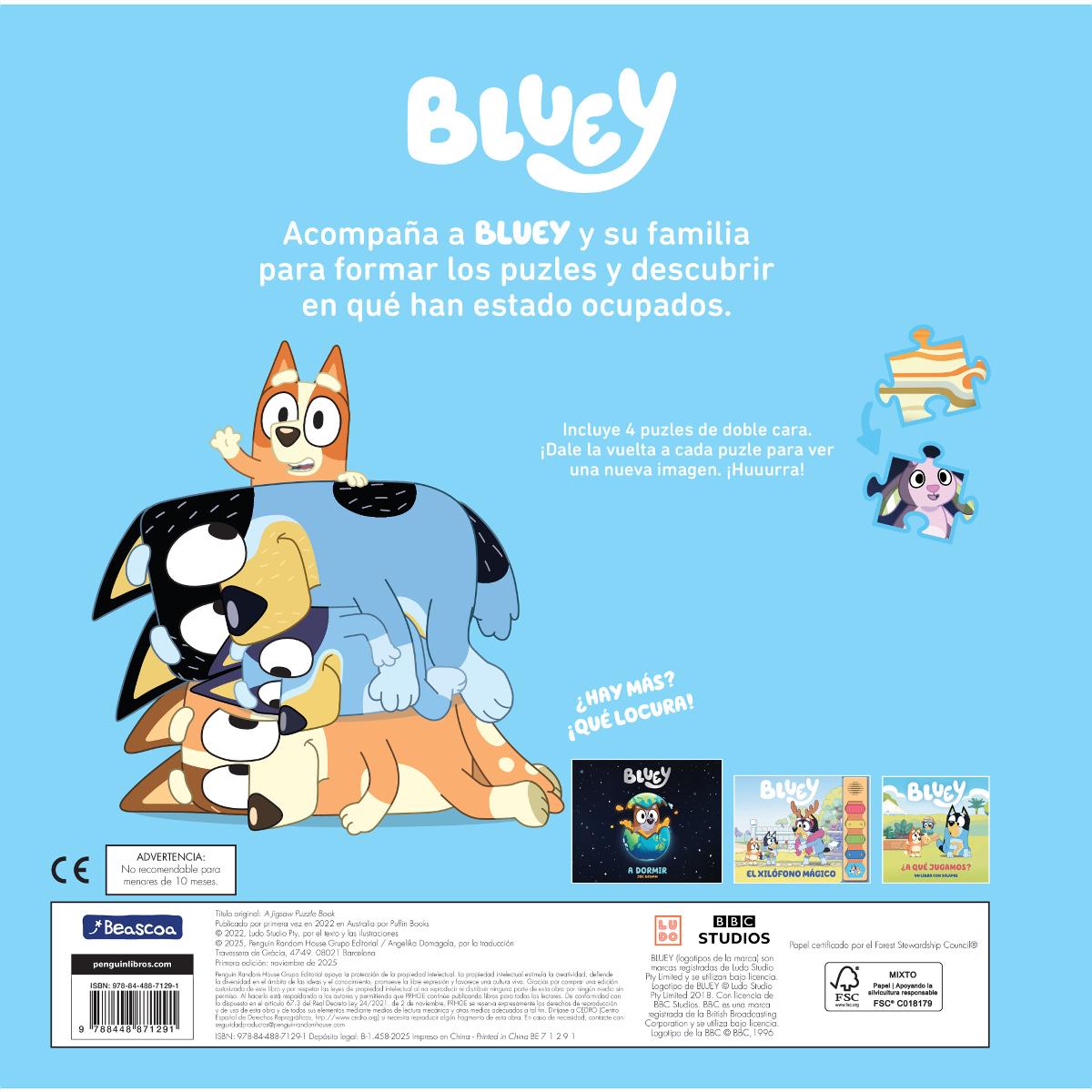 Bluey. Libro juguete - Superlibro puzzle. 4 puzles de dos caras para leer y jugar (Capa dura) 2