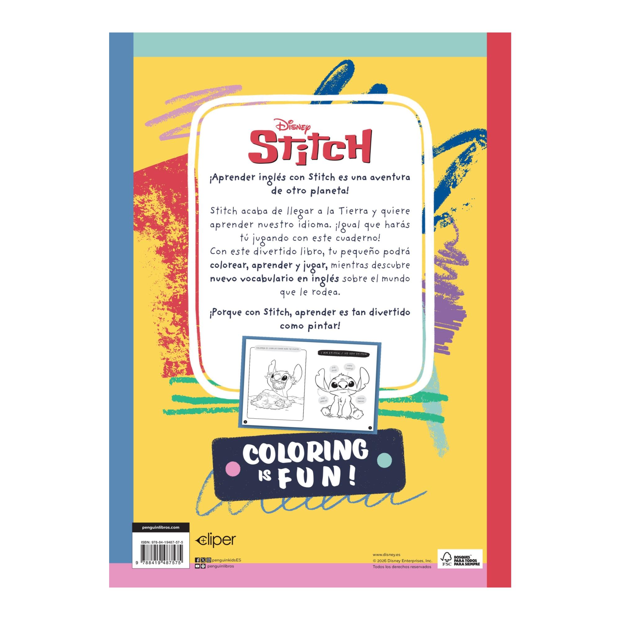 Colorea en inglés con Lilo & Stitch (Enjoy coloring with Disney): Enjoy coloring with Disney (Capa mole) 5